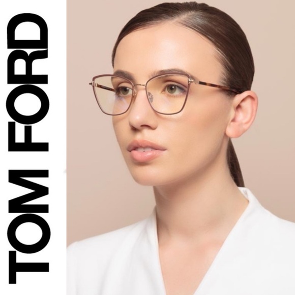 Tom Ford Accessories - TOM FORD FT5740-B 46231 mauve coffee new case eyeglasses prescription lenses